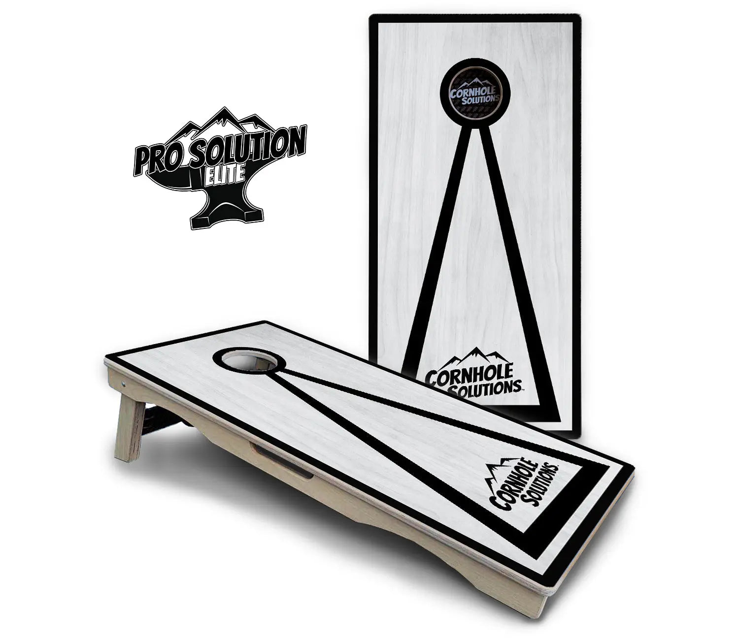 Red/Black Hole Ring Grey Wash Cornhole Boards - Pro Solution Elite Series by Cornhole Solutions, handmade jewelry detail photo 19