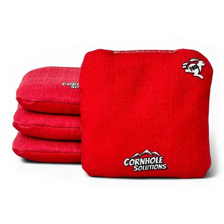 Red/Royal Blue - Pro Style REC Cornhole Bags – Regulation 6"x6" – Full Set of 8 Cornhole Solutions