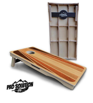 Retro Wood Cornhole Boards - Pro Solution Lite Series by Cornhole Solutions, custom cornhole board main product photo