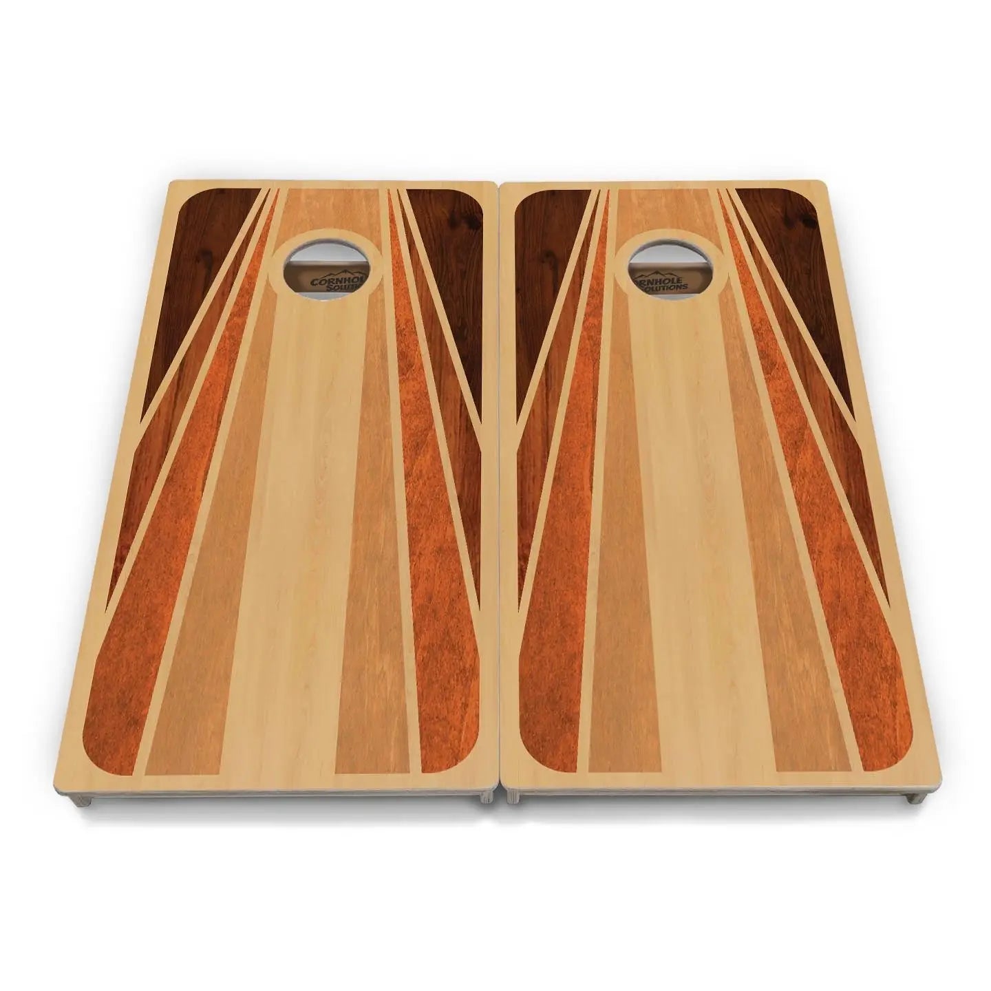 Retro Wood Cornhole Boards - Professional Tournament Series by Cornhole Solutions, custom cornhole board detail photo 2