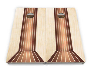 Retro Wood Lines Cornhole Boards - Professional Tournament Series by Cornhole Solutions, custom cornhole board detail photo 4