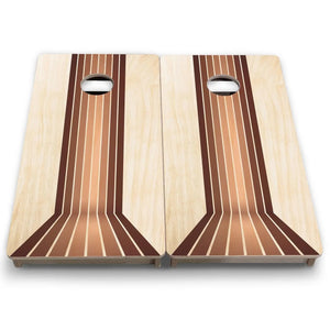 Retro Wood Lines - Mini or Vacation Size Cornhole Boards by Cornhole Solutions, custom cornhole board detail photo 7