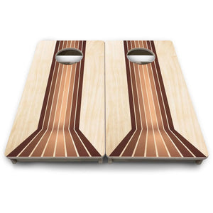 Retro Wood Lines - Mini or Vacation Size Cornhole Boards by Cornhole Solutions, custom cornhole board detail photo 9