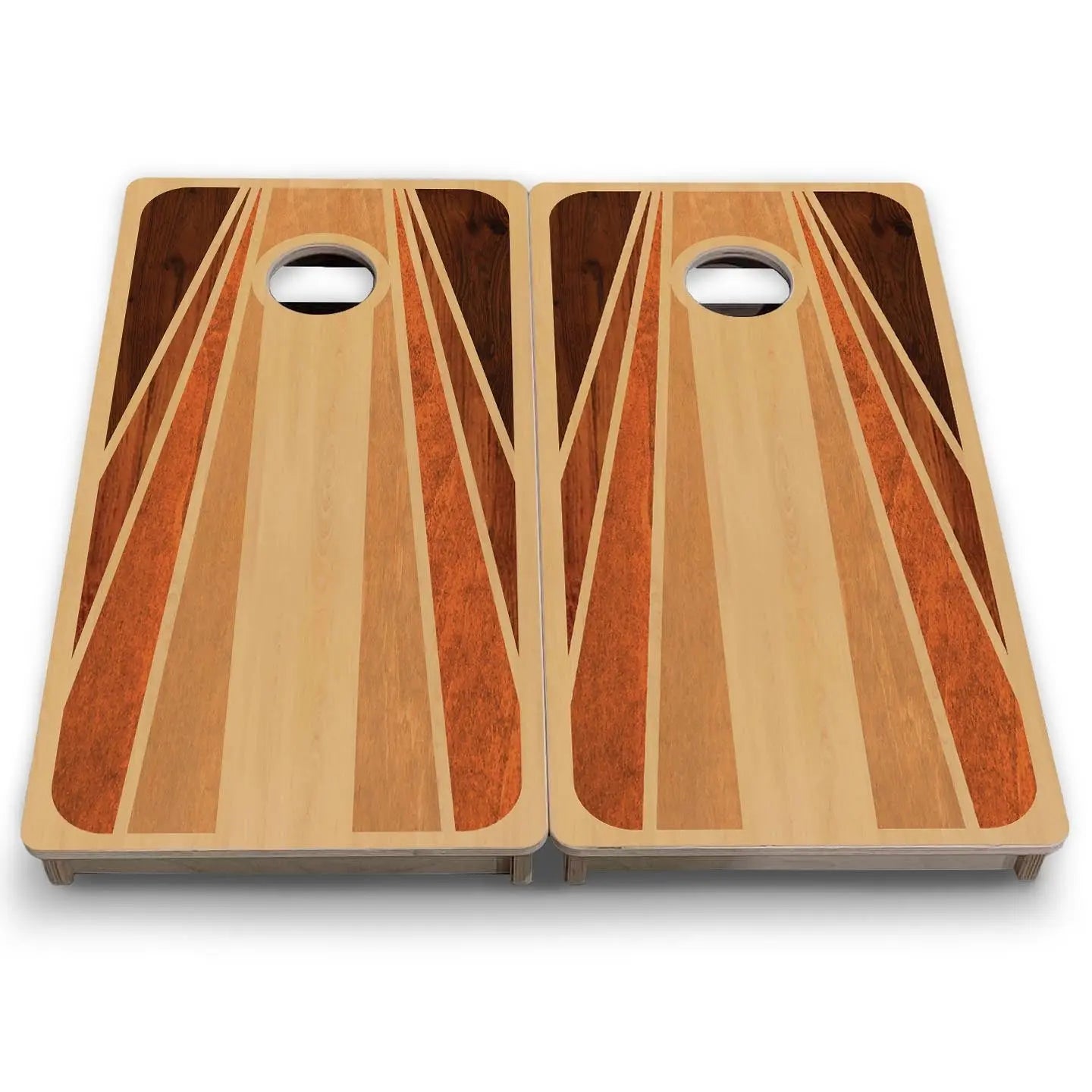 Retro Wood - Mini or Vacation Size Cornhole Boards by Cornhole Solutions, custom cornhole board detail photo 7