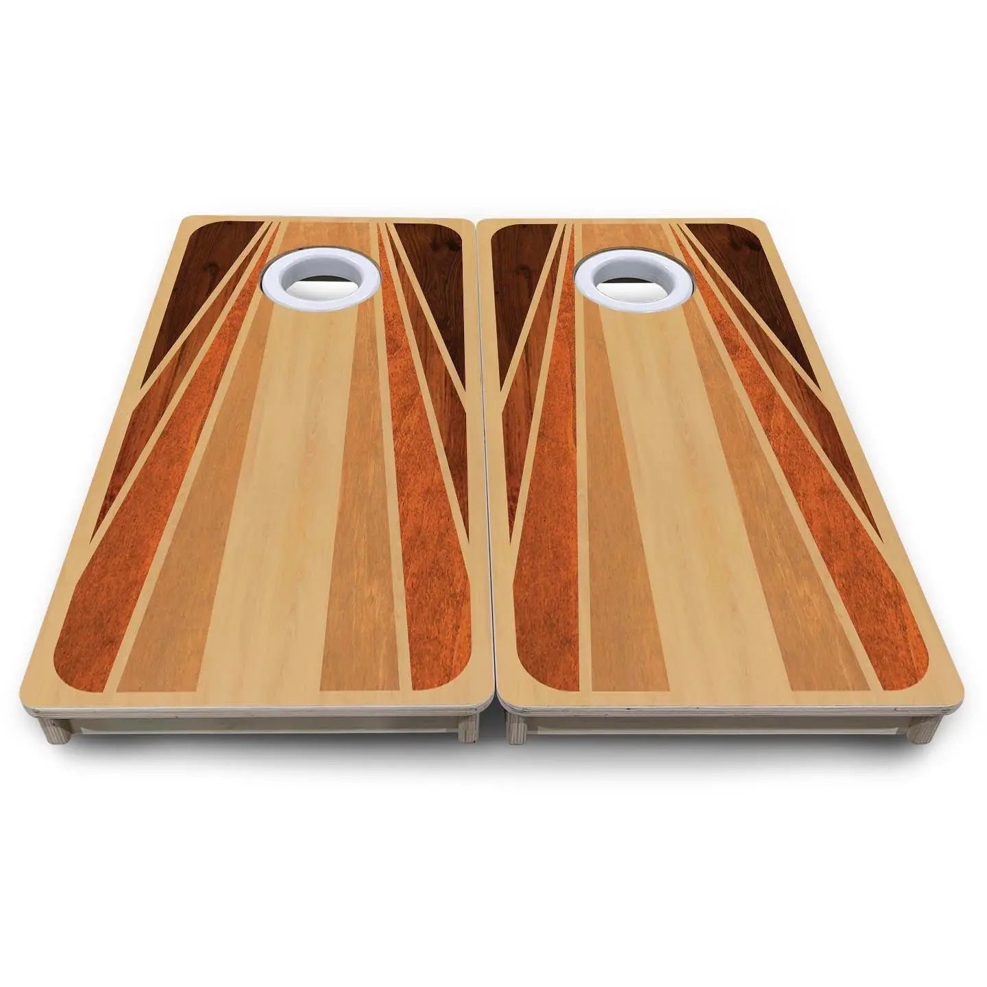 Retro Wood - Mini or Vacation Size Cornhole Boards by Cornhole Solutions, custom cornhole board detail photo 8