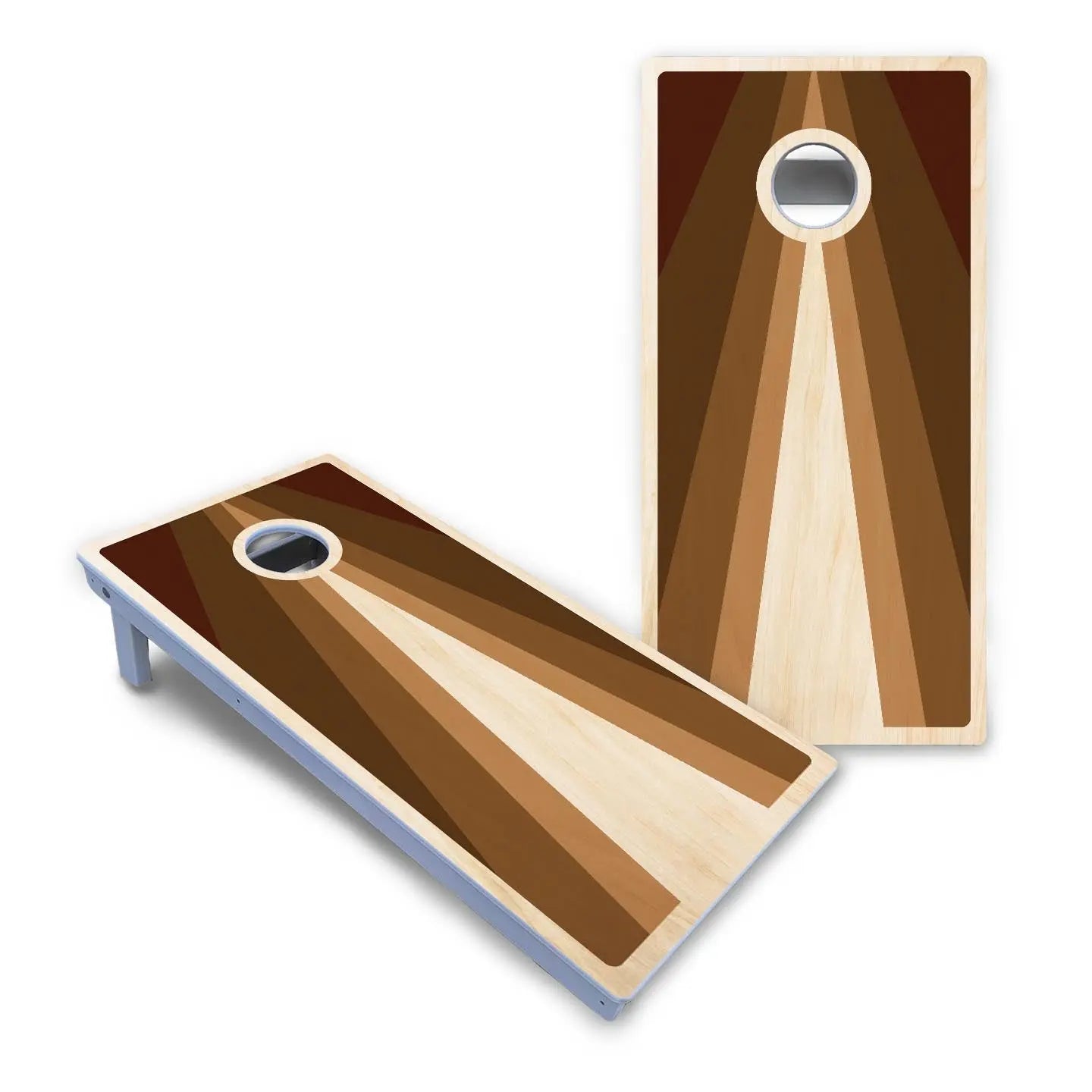 Retro Wood Triangle Cornhole Boards - All Weather Series Cornhole Solutions