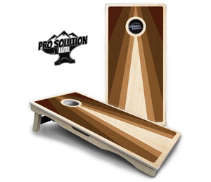 Retro Wood Triangle Cornhole Boards - Pro Solution Elite Series by Cornhole Solutions, custom cornhole board detail photo 2