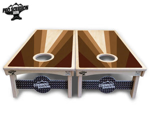 Retro Wood Triangle Cornhole Boards - Pro Solution Elite Series by Cornhole Solutions, custom cornhole board detail photo 3