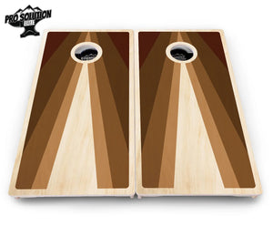 Retro Wood Triangle Cornhole Boards - Pro Solution Elite Series by Cornhole Solutions, custom cornhole board detail photo 4