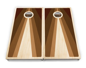 Retro Wood Triangle Cornhole Boards - Professional Tournament Series by Cornhole Solutions, custom cornhole board detail photo 4