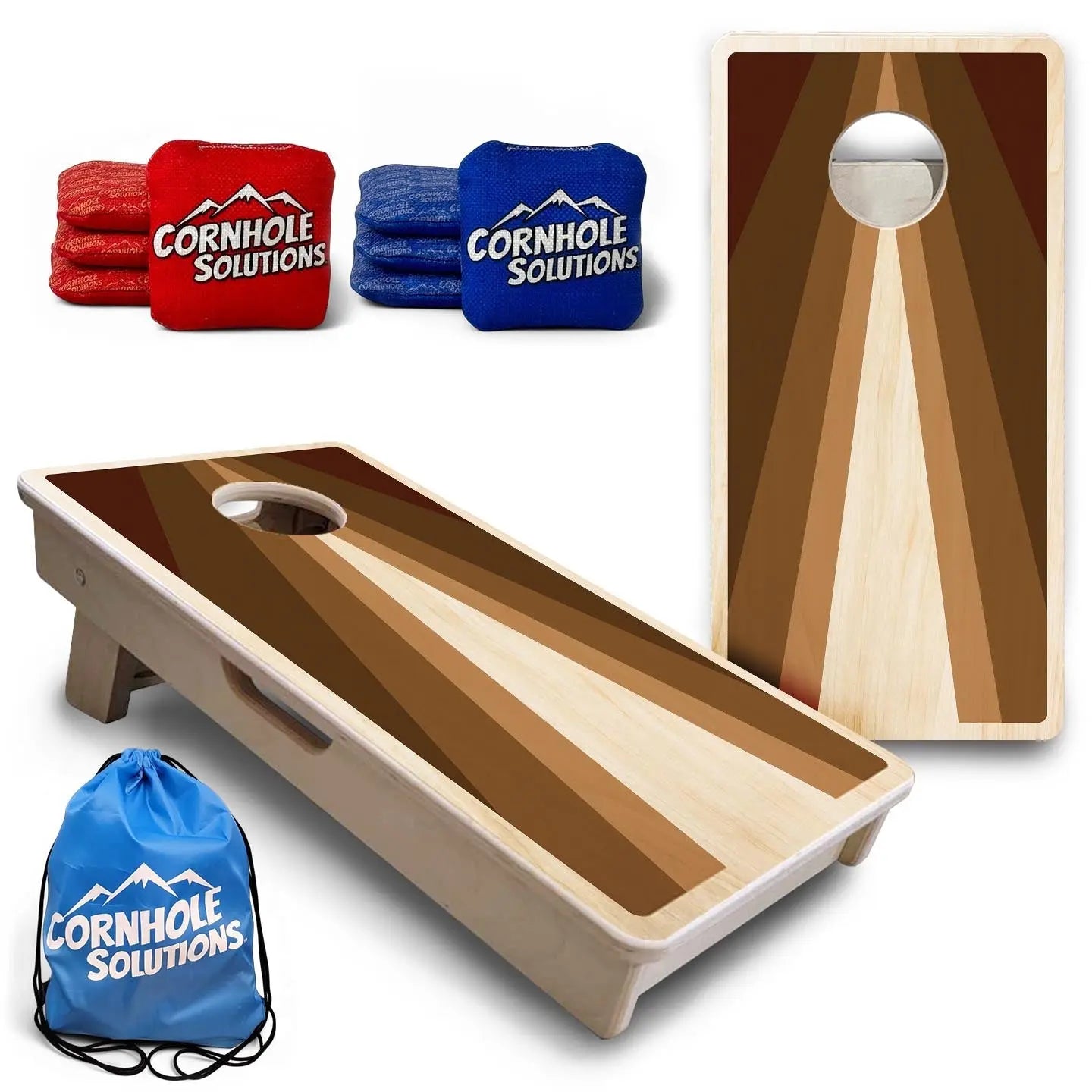 Retro Wood Triangle - Mini or Vacation Size Cornhole Boards Cornhole Solutions
