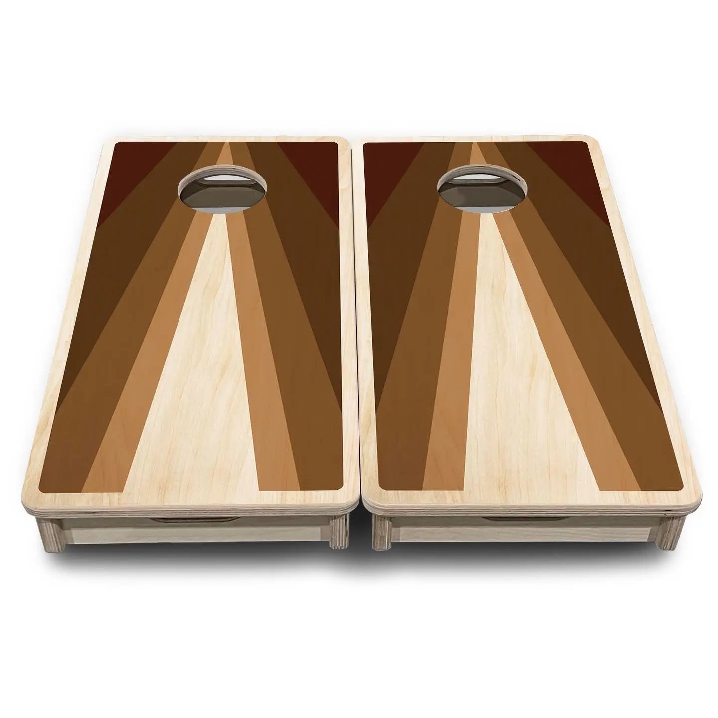Retro Wood Triangle - Mini or Vacation Size Cornhole Boards Cornhole Solutions