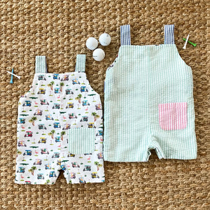 Reversible The Palms Golf Jon Jon by Seven Lantern Lane, children's boutique clothing detail photo 4