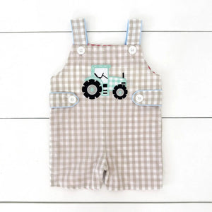 Reversible Tractor / Little Blue Farm Truck Jon Jon by Seven Lantern Lane, children's boutique clothing detail photo 15