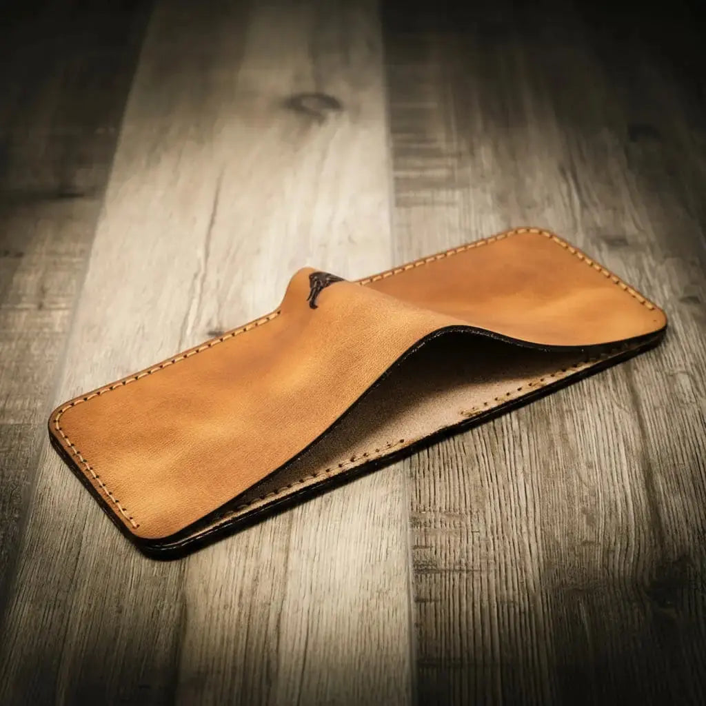 Rio Grande Bifold Wallet by Bull Sheath Leather, handmade leather goods detail photo 2