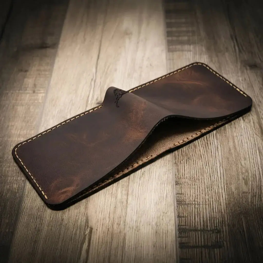 Rio Grande Bifold Wallet by Bull Sheath Leather, handmade leather goods detail photo 9