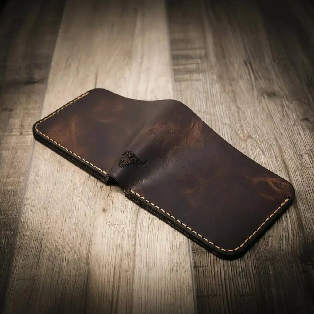 Rio Grande Bifold Wallet by Bull Sheath Leather, handmade leather goods detail photo 10