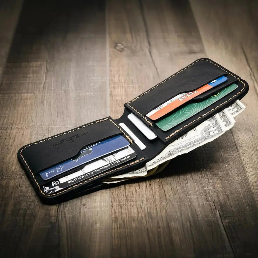 Rio Grande Bifold Wallet by Bull Sheath Leather, handmade leather goods detail photo 19