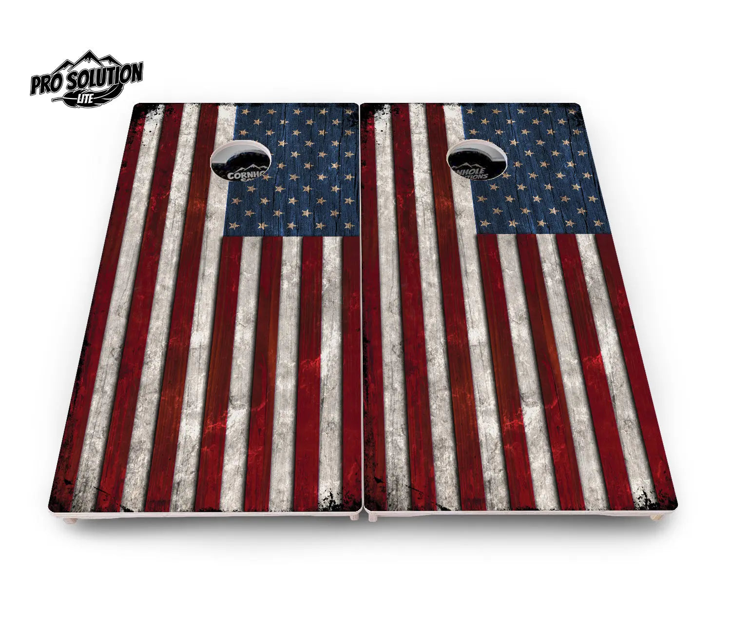 Rustic USA Flag Cornhole Boards - Pro Solution Elite Series by Cornhole Solutions, custom cornhole board detail photo 4