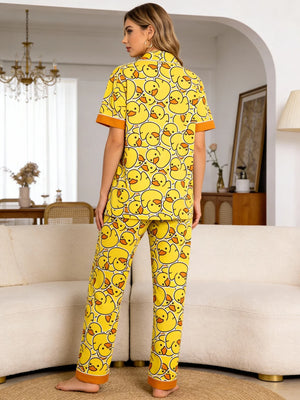 Duck, Duck & More Ducks Pajama Set — Pants Version by The Mississippi Mermaid Mercantile - view 2