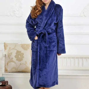 Fluffy Coral Fleece Kimono Robe by The Mississippi Mermaid Mercantile - view 14