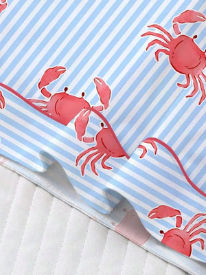 Crab Print Women's Pajama Set — Short Sleeve Top & Loose Shorts Loungewear by The Mississippi Mermaid Mercantile - view 6