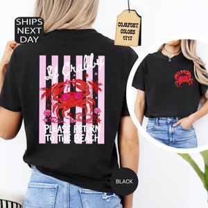 If Crabby, Please Return to the Beach — Funny Crab Graphic Tee by The Mississippi Mermaid Mercantile - view 4