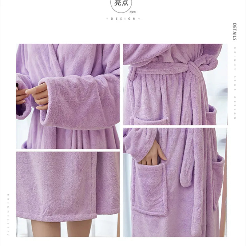 Hooded Coral Velvet Microfiber Robe by The Mississippi Mermaid Mercantile - view 2