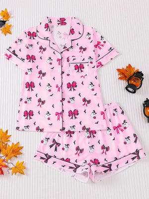 Halloween Ghost & Pumpkin Women's Pajama Set — Short Sleeve Top & Shorts by The Mississippi Mermaid Mercantile - view 15