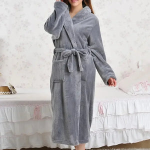 Fluffy Coral Fleece Kimono Robe by The Mississippi Mermaid Mercantile - view 6