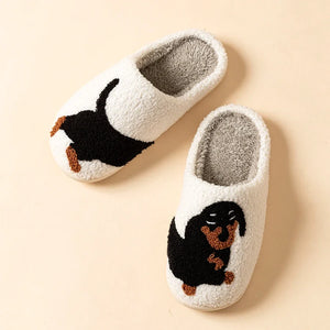 Women's Dachshund Dog Slippers — Cute Cartoon Indoor Comfort House Shoes by The Mississippi Mermaid Mercantile - view 3