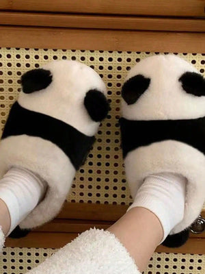 Panda Paw Plush Slippers — Cozy Warm Indoor House Shoes by The Mississippi Mermaid Mercantile - view 3