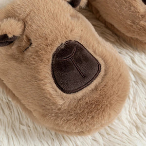 3D Capybara Plush Women's Slippers — Cozy Soft Indoor House Shoes by The Mississippi Mermaid Mercantile - view 5