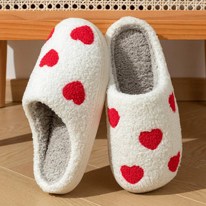 Heart Fuzzy House Slippers by The Mississippi Mermaid Mercantile