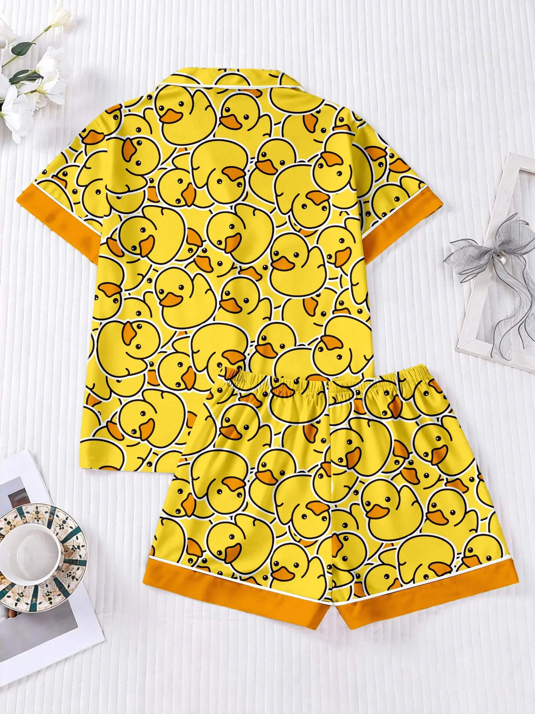 Duck, Duck & More Ducks Pajama Set — Shorts Version by The Mississippi Mermaid Mercantile - view 2