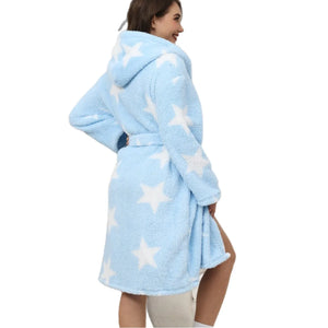 Fluffy Starry Hooded Robe — For the Starfish Lover in You by The Mississippi Mermaid Mercantile - view 5