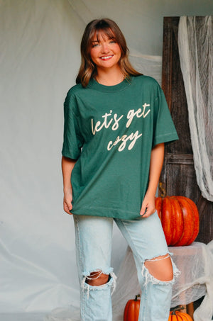 Let's Get Cozy Boxy Tee by Southern Bliss Company, product photo 4