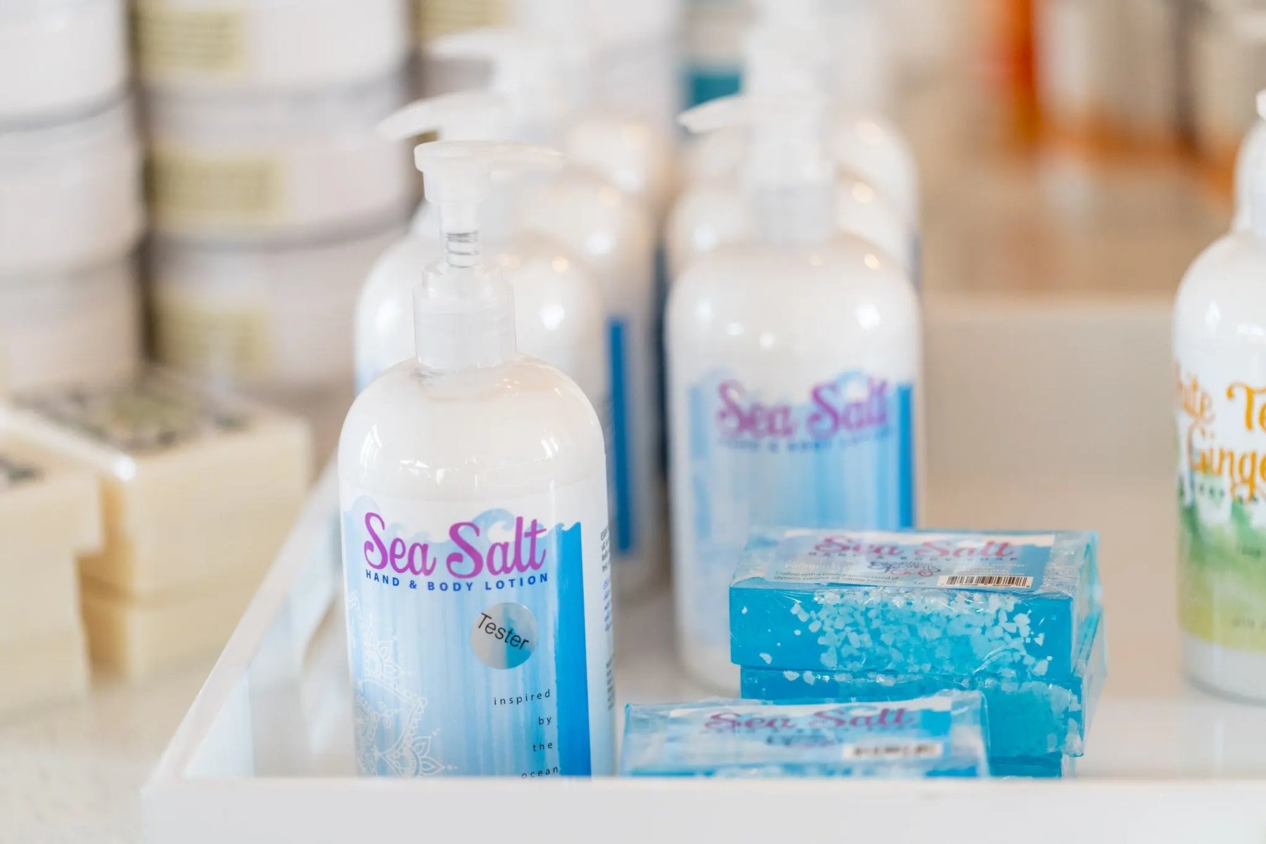 SEA SALT HAND & BODY LOTION 16 oz or 2 oz by Essential Journeys, Southern food gift detail photo 6