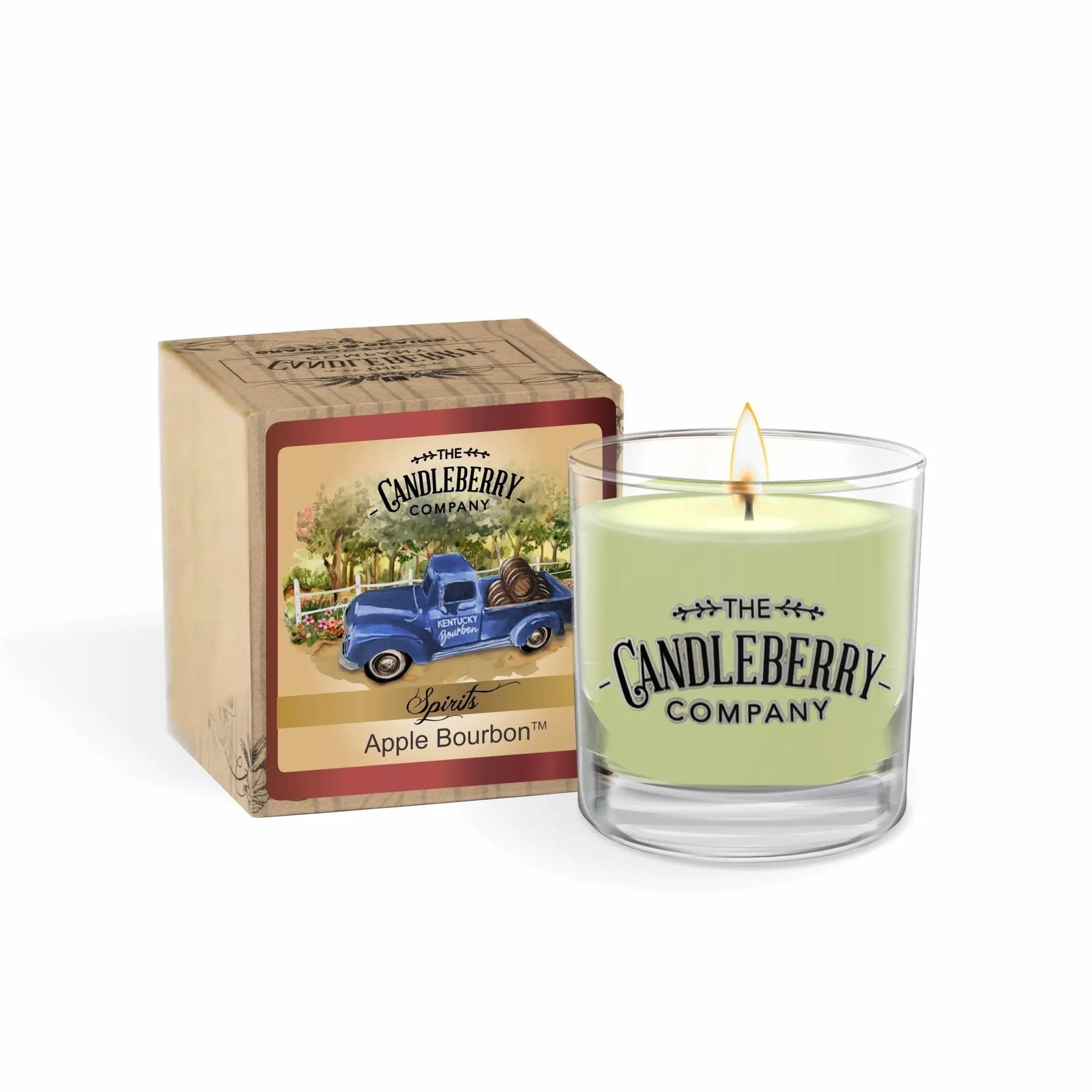 SPIRITS - Apple Bourbon™, Rocks Glass Candle (Collective) The Candleberry® Candle Company
