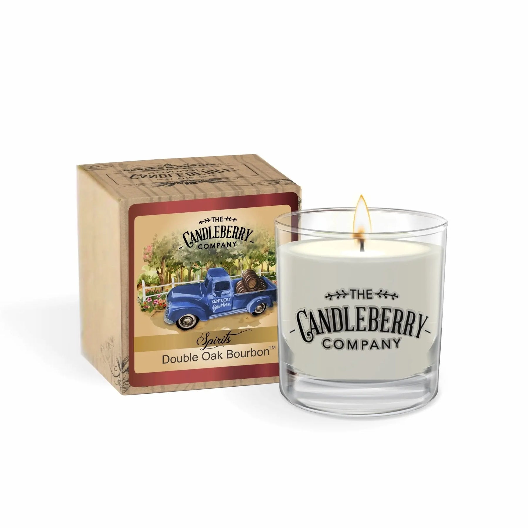 SPIRITS - Double Oak Bourbon™, Rocks Glass Candle (Collective) The Candleberry® Candle Company