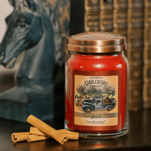 SPIRITS - Fire Bourbon™, Large Jar Candle (Collective) The Candleberry® Candle Company
