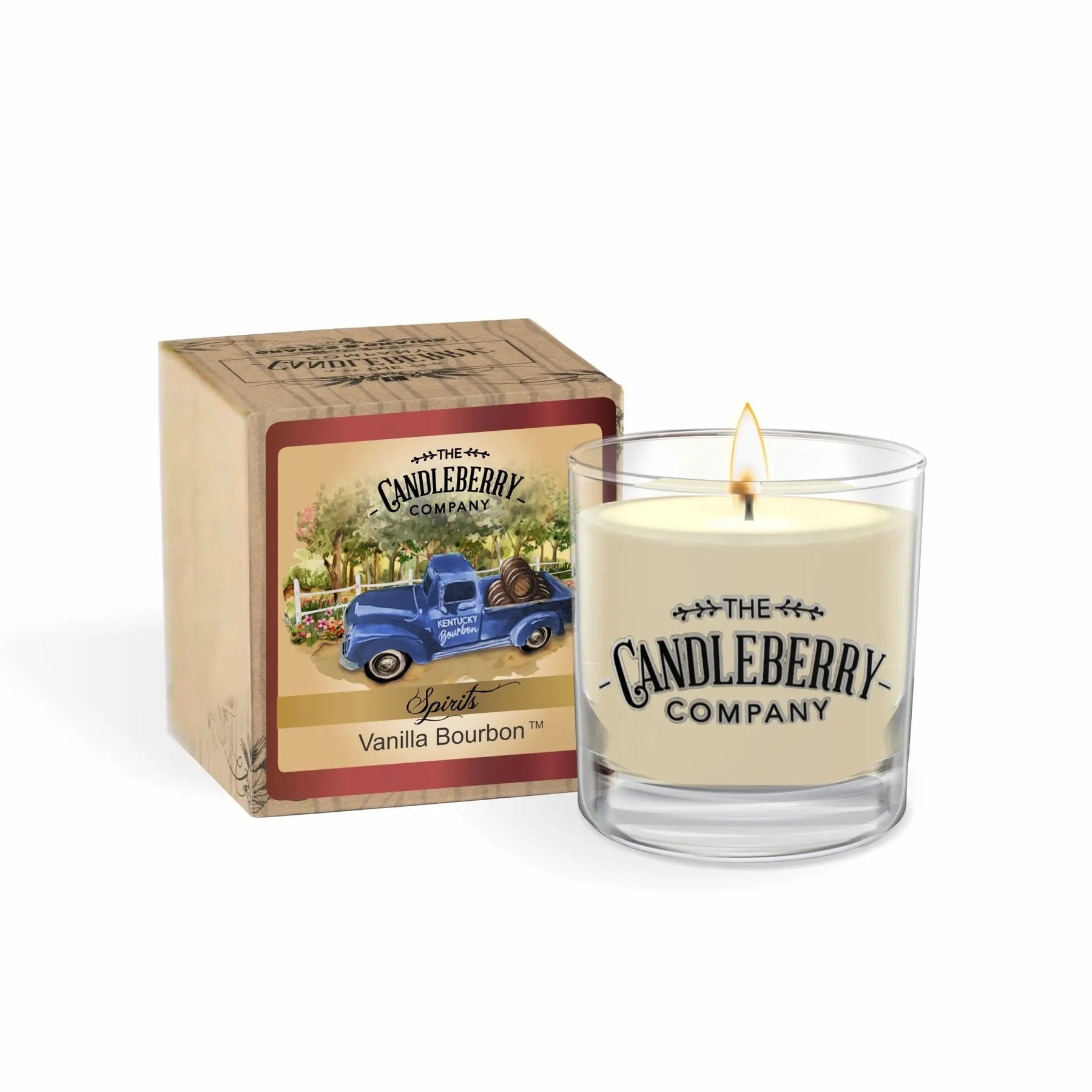 SPIRITS - Vanilla Bourbon™, Rocks Glass Candle (Collective) by The Candleberry® Candle Company, scented candle main product photo