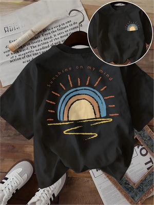 Sunshine On My Mind Retro Sun Graphic Tee — Unisex by The Mississippi Mermaid Mercantile