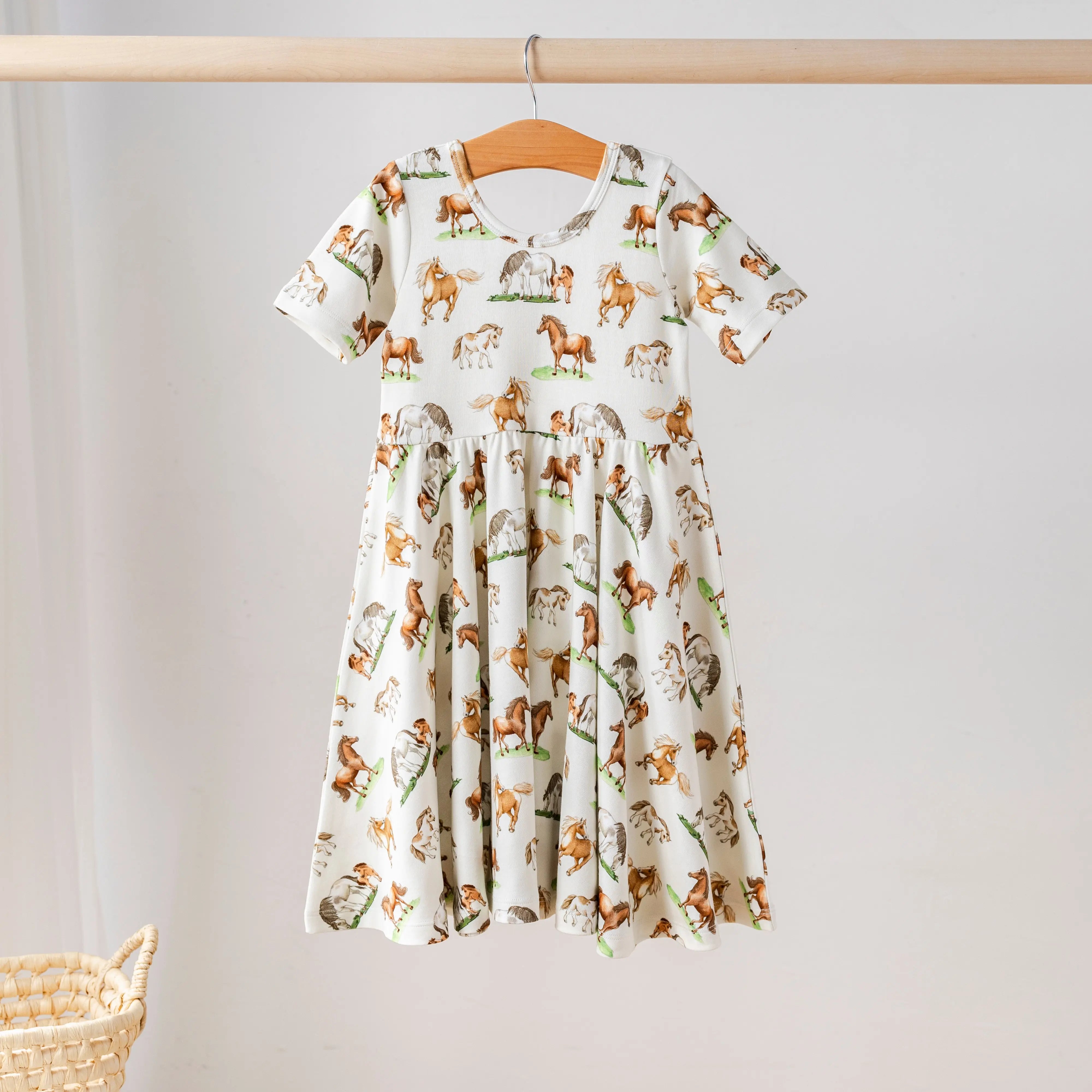 Saddle Up Organic Cotton Dress for Kids Nola Tawk
