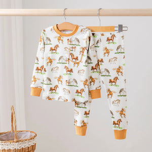 Saddle up Organic Cotton Kids Pajamas by Nola Tawk, Southern food gift main product photo