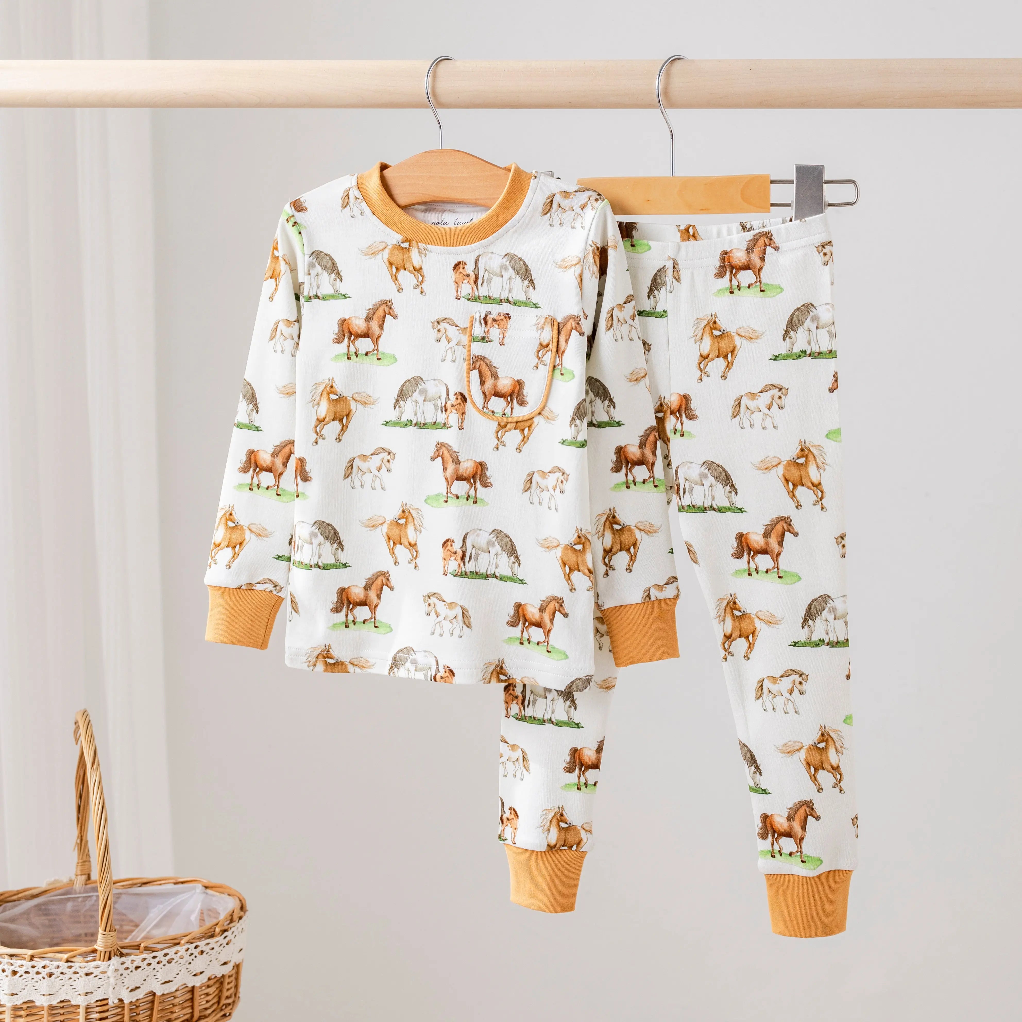 Saddle up Organic Cotton Kids Pajamas Nola Tawk