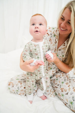 Sage Sands - Bamboo Sleeper by KenzKustomz, children's boutique clothing detail photo 3