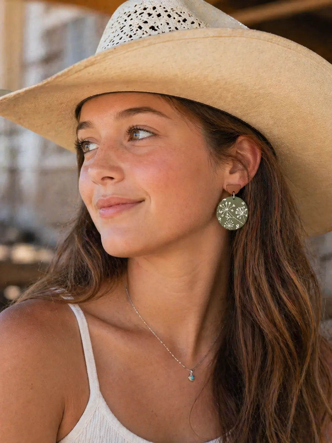 The Tween Space Sage Wildflower Earrings — Handcrafted by Nora by The Tween Space, handmade jewelry detail photo 4