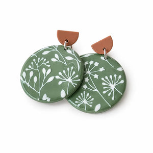 The Tween Space Sage Wildflower Earrings — Handcrafted by Nora by The Tween Space, handmade jewelry detail photo 5