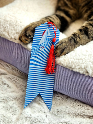 Sailor’s Drift Bookmark – Nautical Sailboat Ocean Wave Bookmark by The Tween Space, paper gift detail photo 2